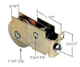CRL Sliding Glass Door Roller with 1-1/4 Steel Wheel 9/16 Wide Housing for Superlite Patio Doors