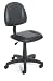 BLACK LEATHER PLUS POSTURE CHAIR W/ WATERFALL SEAT