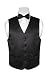 BOY'S Solid BLACK Color Dress Vest BOWTIE Set