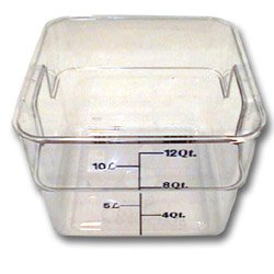 Buy Clear Square Container, 12 Quart (11-0280) Category: Food Storage Square Containers by Cambro now!