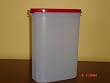 Tupperware Modular Mates Oval 4, with Passion Red Seal. 9 3/4 Cup Capacity.