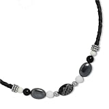 Moonlit Mesa Beaded Leather Necklace