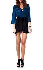 Two-Toned Silk Mini Dress 