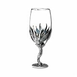 Pewter Dragon Head Fantasy Goblet Glass