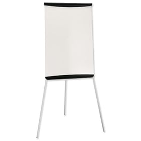 5 Star Flipchart Easel with W670xH990mm Board W700xD82xH1900mm - Black Trim
