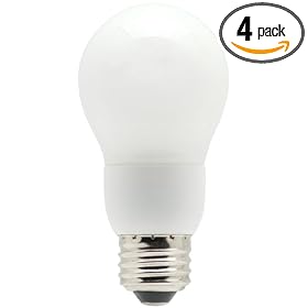 Globe 4406701 7-Watt A-Type General Household Compact Fluorescent Light Bulb, 4 Pack by Globe Electric
