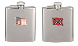8oz The Union or the Confederates Stainless Steel Flasks