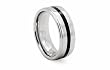 Titanium Ring High Polish with Black Resin Inlay 8mm Titanium Ring High Polish with Black Resin Inlay 8mm