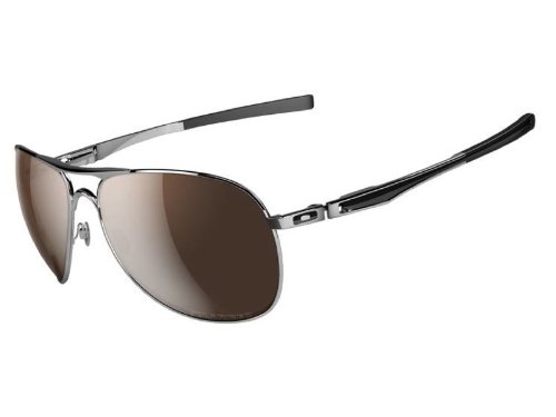 New Oakley 4057-06 Plaintiff Polished Chrome with VR28 Black Iridium Lens 61mm Polarized Sunglasses