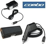 Tmobile G1 Google Smartphone Premium Car Charger + Home Charger + Premium Leather Carrying Pouch Combo Pack