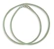 16" 2mm Round Light Green Rubber Necklace