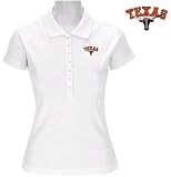 NCAA Texas Longhorns Ladies White Remarkable Short Sleeve Polo