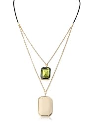 Kenneth Cole New York "Tropics" Geometric Faceted Bead 2 Row Necklace, 21"