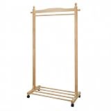大収納◎木製スタイルハンガー90cm　2色展開　ハンガーラック玄関収納家具na-nk-809　ブラウン 永井大