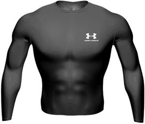 Under Armour 0032 Heat Gear Long Sleeve Shirt - Black