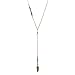 SUNNOW Women's Bohemian Retro Beaded Turquoise Feather Tassel Alloy Short Chain Pendant Necklace