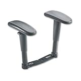 Safco 3462 Height/Width-Adjustable T-Pad Arms for Ambition Series Swivel/Tilt Chairs, Black