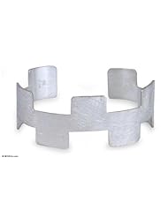 Sterling silver cuff bracelet, Mystic Stairs