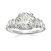 C. 1935 Vintage 2.18 ct. t.w. Diamond Bridal Ring In Platinum. Size 5