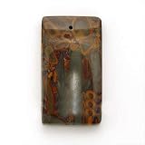 Brown Fossil Jasper 27 X 50mm Large Rectangle Pendant (1)