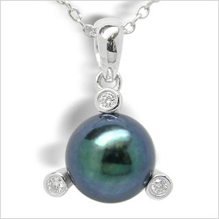31NR2WSN8YL Meka Black Akoya Cultured Pearl Pendant