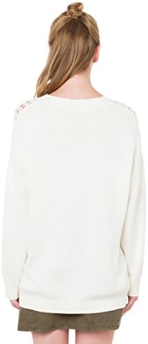 AKIRA On The Rise Sheer Checkered Sweater - Milk Size Small