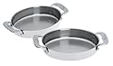 All-Clad Set of 2 Stainless 7-Inch Oval Bakers