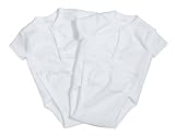 SpaSilk 100% Cotton Short Sleeve Wrap 2-Pack Bodysuit - Newborn