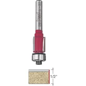 Freud 44-102 1/2-Inch Diameter 3-Flute Flush Trimming Router Bit with 1/4-Inch Shank