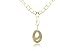 14K Yellow Gold Matte-Finish Hammered-Finish Hand-Crafted Open Link Y-Shaped Necklace, Designed with an Open Link Oval Drop, Enhanced with Pave Set Diamonds.