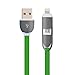 Generic 2 in 1 USB Charging Cable DATA SYNC Cable for ISO and Android : 3.3 Feet / 8 colors (Green)