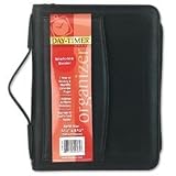 Day-Timer 44531 Personal organizer starter set, vinyl & fabric binder, 5-1/2x8-1/2, black