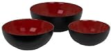 CorningWare Creations Ryku 3pc Bowl Set China Red