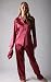 Apparel : Women's Classic Satin Pajamas Set and Matching Sleep Mask, Elegant Sleepwear by Mystic