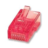 Rj-45 Plugs Micron Gold,Stranded,50 Pack, Red