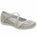 Skechers Women's Active Bikers - Disco White Silver 4 UK Regular