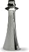Ivyline 32-22P Porcelain Elegance Candle Sticks, 22×7.5cm, Platinum