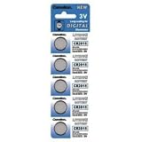 CR2016 5 St�ck Knopfzellen im 5er Pack f�r Uhren Taschenrechner etc.
