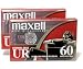 Maxell UR60 Normal Bias Audiocassettes, 2 Pack