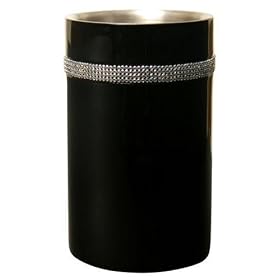 Lush Life Crystal Wine Cooler, Black by Lush Life