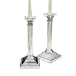 Silver Plated Column candle sticks