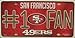 San Francisco 49ers #1 Fan NFL Embossed Aluminum Automotive Novelty License Plate Tag Sign