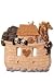 double switch decorative switch plate cover - Noah's Ark blonde, double decorative sw...