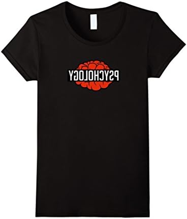 Women's Reverse Psychology Funny Nerd Smart Geek T Shirt Large Black