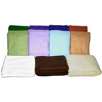 Gentility© Polar Fleece Massage Table Blanket , White