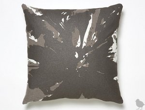 Hemp + Organic Cotton Pillow | Birdseye Cream + Charcoal (26x26)