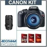 Canon EOS Rebel T2i DSLR Black Camera, with EF-S 18-135mm f/3.5-5.6 IS Lens & Canon EF 70-300mm f/4-5.6 IS USM Lens - FREE: Red Giant Adorama Production Bundle for PC/Mac a $599.00 Retail Value