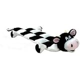 Outward Hound Kyjen  32040 Squeaker Matz Cow 16-Squeaker Plush Squeak Toy Dog Toys, Large, Black