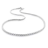 Bling Jewelry Silver Plated Cobblestone Chain Necklace