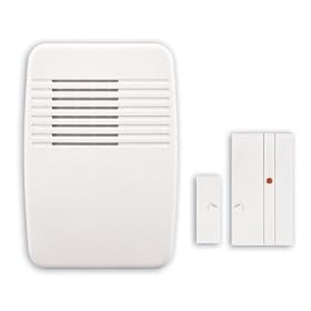 Heath Zenith SL-6168-D Wireless Plug-In Chime with Entry-Alert Sensor, White